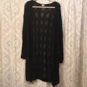 Black knit duster